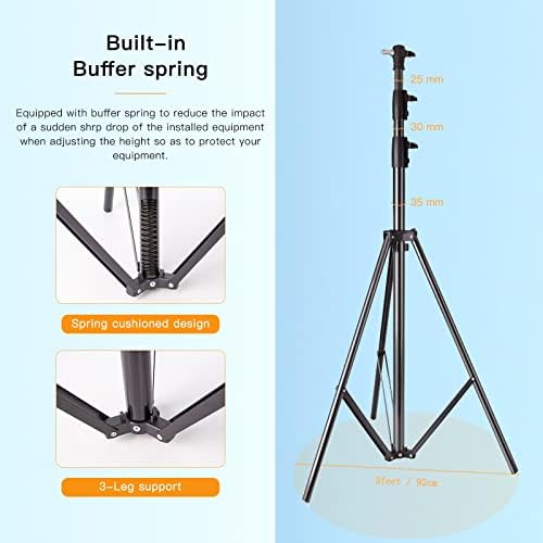 Godox Aluminum Photography Light Tripod Stand for Studio Photographic Lighting, Softboxes, Umbrellas, Backgrounds - 240CM, 94 Inches - Image 3