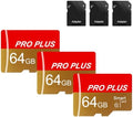 3 Pack TF Card 64GB with Adapter, High Speed Memory Card, UHS-I C10 A1 Memory TF Card for Tablet/Mobile Phone/Camera/Car Audio/Game Console (TF162 64GB-3 Pack) by Bliksem