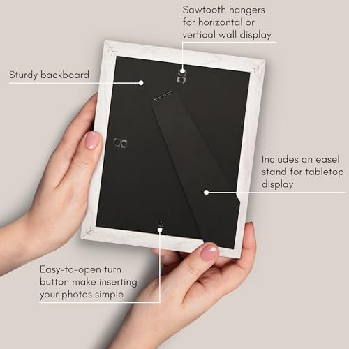 Americanflat 6x8 Picture Frame - Matted to 3x5 - Engineered Wood - White - Image 5