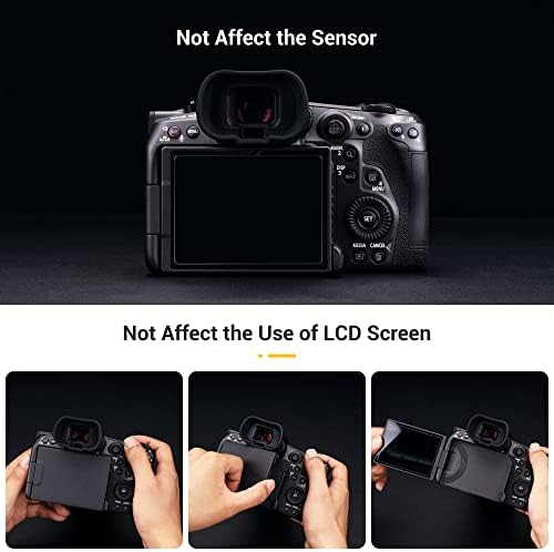JJC Silicone Eyecup Viewfinder for Canon EOS R5 R6 Mark II R6 R5 C Camera - Image 6
