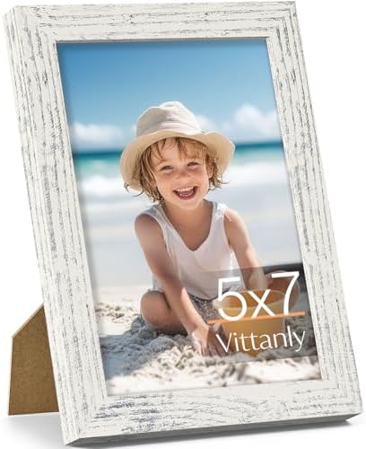 Vittanly 5x7 Picture Frame Made of Solid Wood for Wall or Tabletop by Vittanly