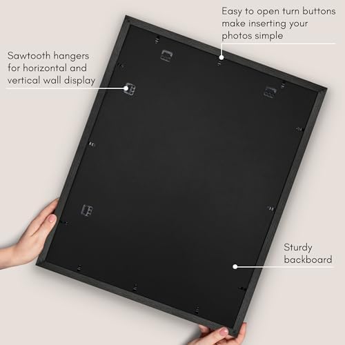 Americanflat 22x28 Poster Frame - Matted to 18x24 - Engineered Wood - Black - Image 6