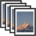 18x24 Wood Picture Frame Set of 4, Wall Mount for Home Decor, Black by SZYUU