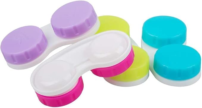 KISEER 24 Pack Colorful Contact Lens Case Box Holder Container Soak Storage Kit - Image 4