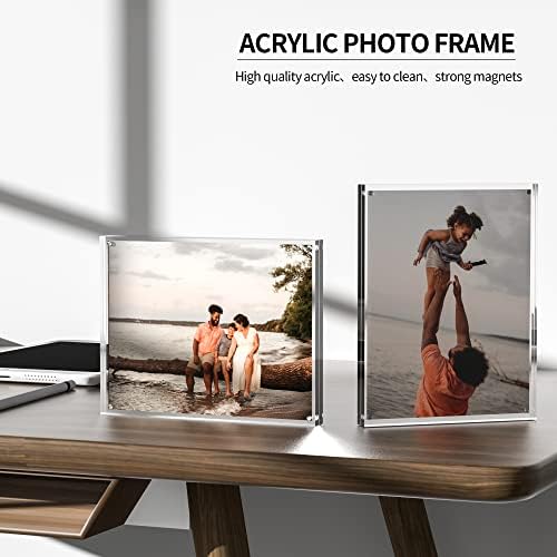 Sezanrpt 8.5''x11'' Acrylic Picture Frame, Perspex Photo Frame for Wedding Pictures, Tabletop Freestanding Certification Frame 12mm + 12mm - Image 6
