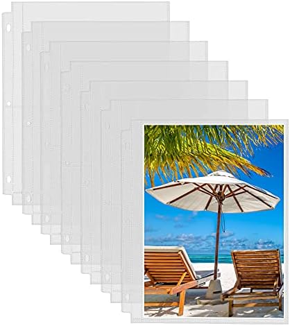 Fabmaker 30 Pack 8x10 Photo Sleeves for 3 Ring Binder, Hold 60 Photos by Fabmaker