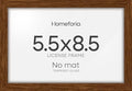 Homeforia 5.5x8.5 Brown Oak Business License Frame, High-End Wood, Glass by Homeforia