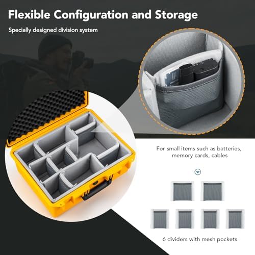 Lykus PVC1 Hard Case with Dividers for Cameras,Lenses,DJI Mavic/Air/Mini - Image 4