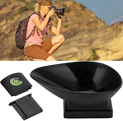 Camera Eyecup, Camera Viewfinder Eyecup Eyeshade 22mm Oval Level Cold Shoe Cover Set for D300 D200 D90 D80 D7000 D7100 D5200 D510 - Image 2