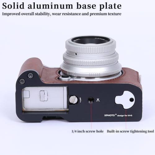 Camera Genuine Leather Half Case ，Compatible with FUJIFILM X-M5 XM5 - Image 6