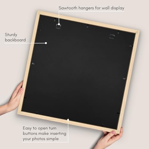Americanflat 24x24 Poster Frame - Matted to 20x20 - Natural Oak - Image 5
