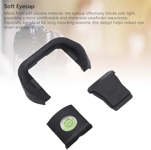 Camera Eyecup Hot Shoe Cap Level Kit for R5 R6 Camer, Eye Cup Viewfinder Hot Shoe Cover Bubble Spirit Level, Dust and Scratch Proof, Compact and Convenient Design - Image 3
