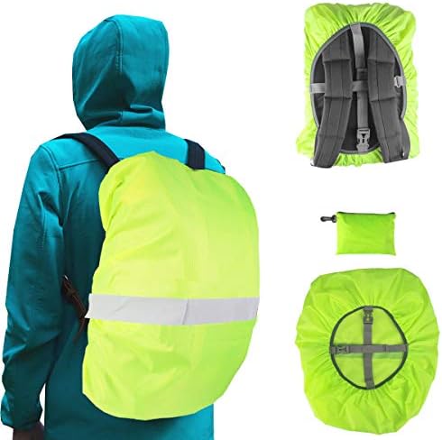 Frelaxy Hi-Visibility Backpack Rain Cover with Reflective Strip 100% Waterproof Ultralight Backpack Cover, Storage Pouch, Anti-Slip Cross Buckle Strap, for Hiking, Camping, Biking, Outdoor, Traveling - Image 2