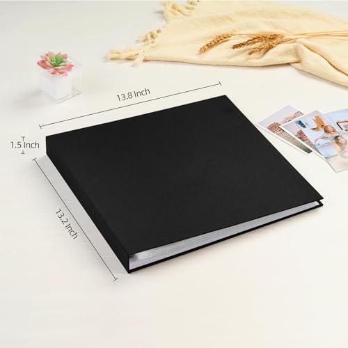 Mublalbum 12x12 Inch 3 Ring DIY Scrapbook Photo Album 80 Pages, Black - Image 2