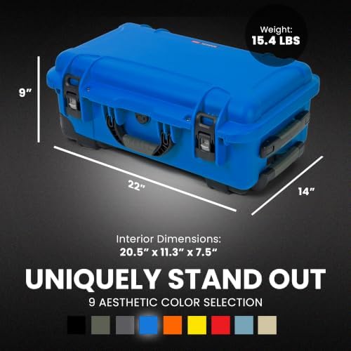 Nanuk 935 Pro Photo Kit – Waterproof Travel Camera Hard Case with Padded Dividers and Wheels, 22” x 14” x 9” - Dustproof and Impact Resistant, Airline Carry-On Approved – Blue - Image 6