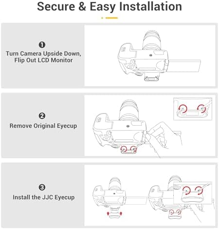 JJC Soft Rubber Eyecup Eyepiece Viewfinder for Canon EOS R5 Mark II Camera - Image 5