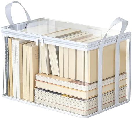 1 Pack Clear Comic Book Storage Container, White by SKYJORMY