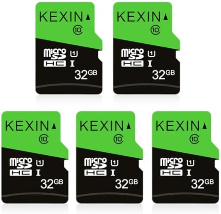 KEXIN 32GB Micro SD Card 5 Pack with SD Adapter microSDHC Memory Card UHS-I C10 U1 Micro SD Card Full HD High Speed TF Card for Smartphone Tablet Dash Cam Drone Game Console, 5 Pack 32 GB by Home