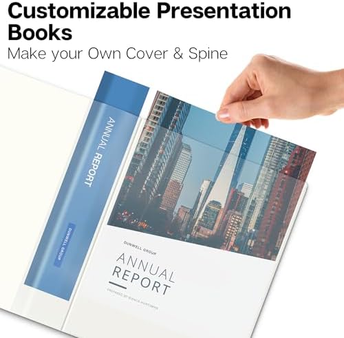Dunwell Presentation Binder 48-Pocket, Displays 96 Pages, 8.5x11 Portfolio Binder with Plastic Sleeves, Storage and Organizer for Documents, Photos, Kids Artwork, Projects, Recipes (Ivory) - Image 2