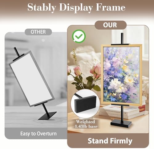 AZEAM 29" Adjustable Tabletop Easel Stand, Black Metal Easel for Display - Image 4