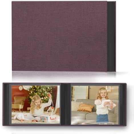 Popotop Photo Album 4x6 48 Pockets for Wedding Gifts,Linen Hardcover Picture Albums for Family Anniversary Baby Vacation Pictures by Popotop