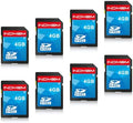 SD Card 4GB, 8-Pack MLC Flash Memory Cards, High Speed Full HD Video Recording Secure Digital Cards for Camera DSLR Action Cam Camcorder Phone Digital Device by READYXIO
