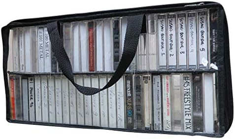 Evelots Cassette Tape Storage Bag, Holds 100 Tapes with Cases - Image 5