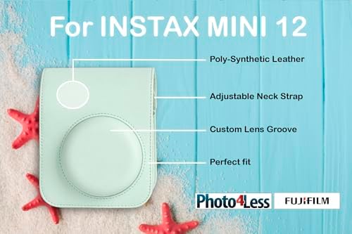 Fujifilm Instax MiniI 12 Instant Film Camera Mint Green, Fujifilm Instax Mini Twin Pack Instant Film 20 Prints, Prtotective Case, Gift Bundle - Image 5