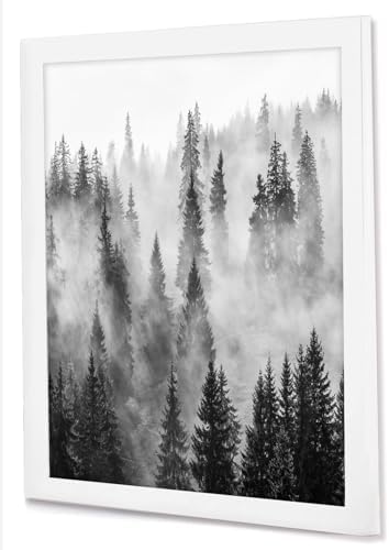 Americanflat 24x24 Poster Frame - White Engineered Wood with Polished Plexiglass - Wide Picture Frame for Vertical or Horizontal Wall Display - Epic Collection - White - Image 6