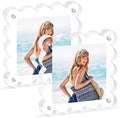 Acrylic Magnetic Picture Frames 4x4-2pack Square Photo Frame by Unknown