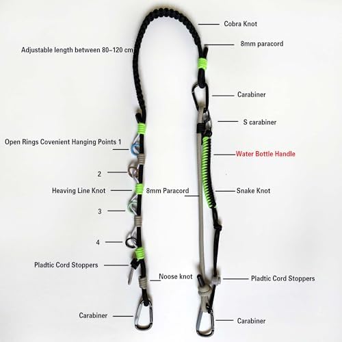 DAOSUN Adjustable Bag Strap Purse Straps Replacement Crossbody, Paracord Rope Heavy Duty Shoulder Straps for Bags Cameras - Image 5
