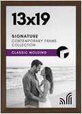 Americanflat 13x19 Picture Frame with Shatter-Resistant Glass - Signature Collection - Gallery-Style Frames Made of Engineered Wood - Photo Frame for Wall Display - Walnut by Americanflat