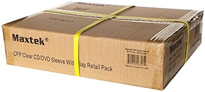 Maxtek 1,000 Pieces Clear Transparent CPP Plastic CD DVD Sleeves Envelope Holder, 100 Micron Thickness. - Image 3