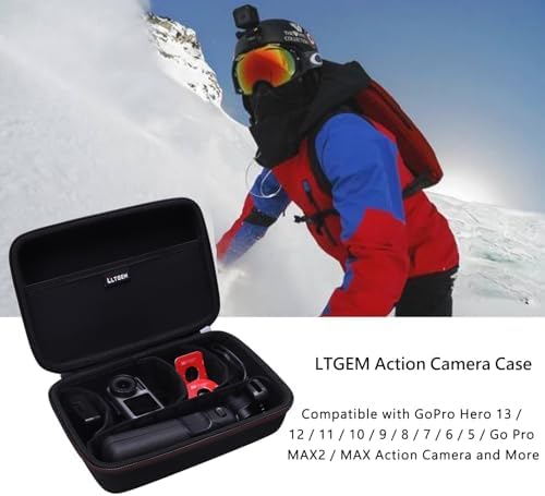 LTGEM Action Camera Case Compatible with GoPro Hero 13/12 / 11/10 / 9/8 / 7/6 / 5 / Go Pro MAX2 / MAX/Mission 1 PRO Action Camera, Accessories Carrying Storage Bag (Moveable Dividers) - Image 4