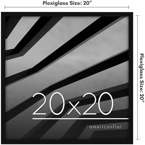 Americanflat 20x20 Poster Frame - Slim Molding - Black - Image 2