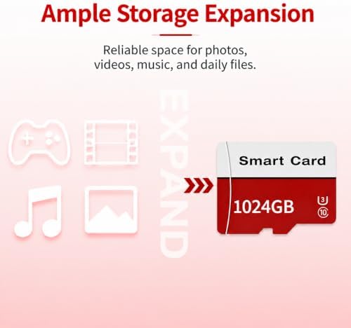 SD Card with Adapter, Memory TF Card, UHS-I C10 A1 Memory Card for Smartphones, Tablets, Cameras and Dash Cam - Image 4