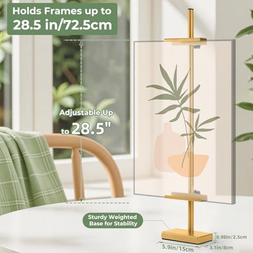 Rofio Adjustable Tabletop Easel, Picture Frame & Sign Display Stand, Gold - Image 4