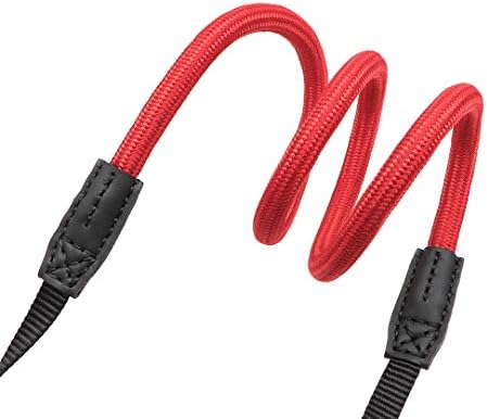 Quick Release Camera Neck Strap Shoulder Strap Belt for Mirrorless Digital Cameras Climbing Rope with Quick Release QD Loops Connector with O-Ring Adjustable Length 30-53inch Red - Image 6