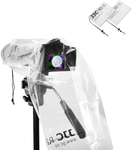 JJC Camera Rain Cover Sleeve for DSLR w/Lens up to 18", Waterproof, 2-Pack by JJC
