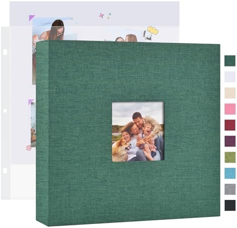 Mublalbum 10x10 Inch 3 Ring DIY Scrapbook Photo Album 40 Pages, Dark Green by Mublalbum