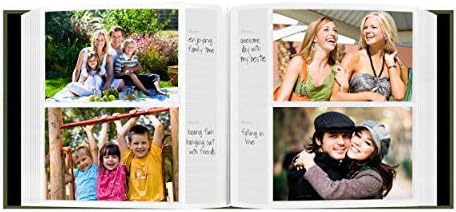 Fabric Frame Cover Photo Album 200 Pockets Hold 4x6 Photos, Herbal Green - Image 4