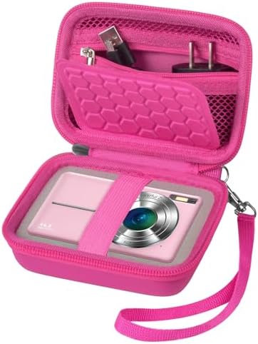 Comecase Digital Camera Case for Kodak PIXPRO FZ45 FZ55&CAMKORY, Rose Red by COMECASE