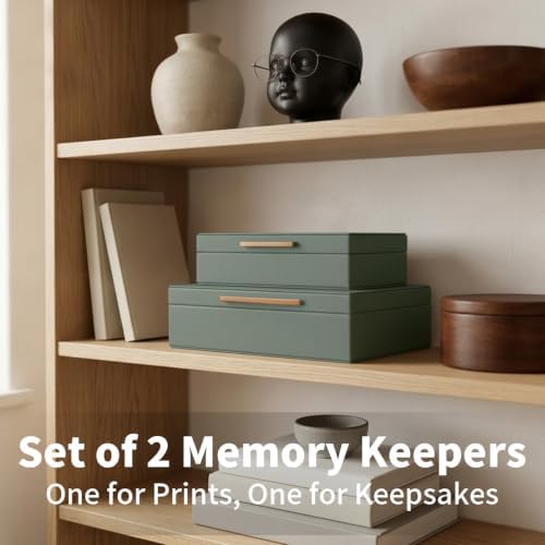 Decorative Storage Boxes with Lids Set-2 Store Photos, Letters Memory Box - Image 3