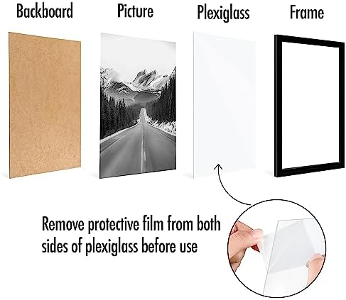 Americanflat 13x19 Poster Frame 5-Pack - Slim Molding - Black - Image 6