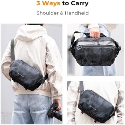 K&F CONCEPT 2 in 1 Camera Sling Bag, Everyday Shoulder Bag - Image 6