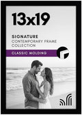 Americanflat 13x19 Picture Frame with Shatter-Resistant Glass - Signature Collection - Gallery-Style Frames Made of Engineered Wood - Photo Frame for Wall Display - Black by Americanflat