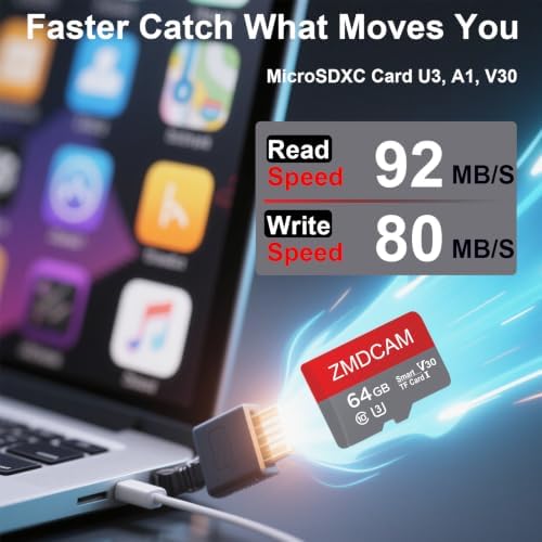 2 Pack 64GB TF Card with Adapter UHS-I U3 Class 10 V30 Memory Card - Image 3