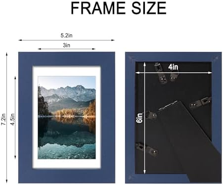 4x6 Picture Frame Set of 4 with Real Glass, Wall & Tabletop Display - Image 7