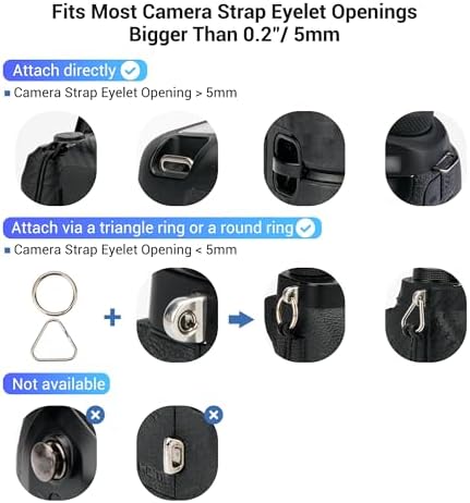 JJC 2Pack Universal Camera Strap Quick Release Buckle, Durable & Scratch-proof Neck Strap Quick Release Loop Connector for Canon Nikon Sony Fujifilm Olympus DSLR Mirrorless Camera - Image 5