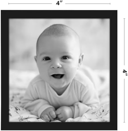 Americanflat 4x4 Picture Frame - Slim Molding - Black - Image 2